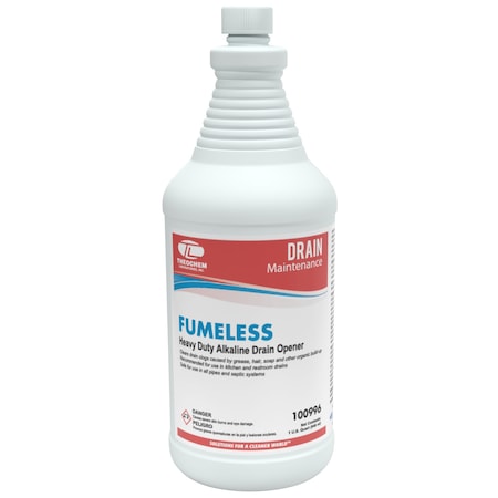 FUMELESS - 12/1 QT CASE,Non-Acid Drain Cleaner, 12PK